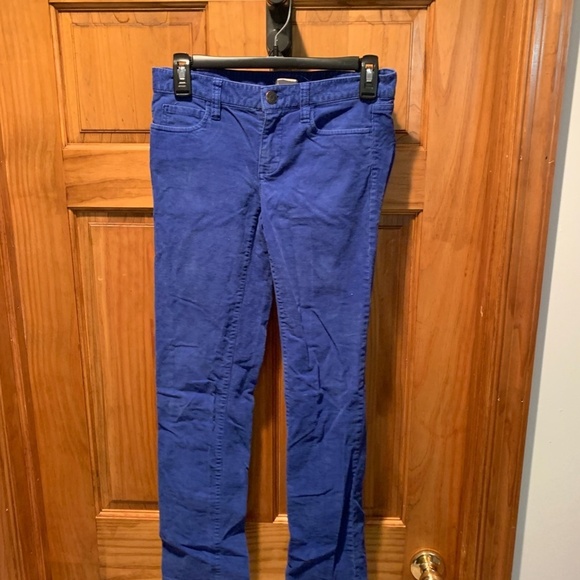 J. Crew Factory Matchstick Corduroy Pants in Blue Size 25S - Picture 2 of 5